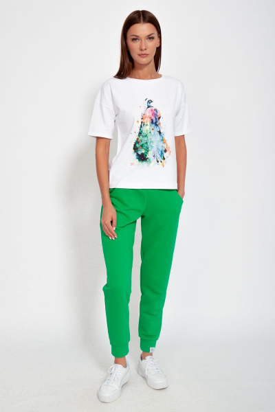 Футболка из хлопка с длинным рукавом и цифровым принтом Kivviwear 4026.84 - фото 2