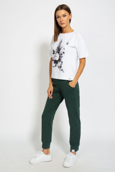 Футболка из трикотажа с удлинённым рукавом и принтом Kivviwear 4026.85 - фото 7