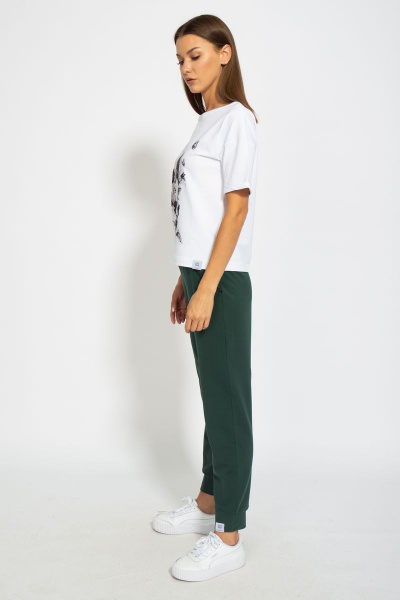 Футболка из трикотажа с удлинённым рукавом и принтом Kivviwear 4026.85 - фото 5