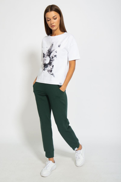 Футболка из трикотажа с удлинённым рукавом и принтом Kivviwear 4026.85 - фото 3