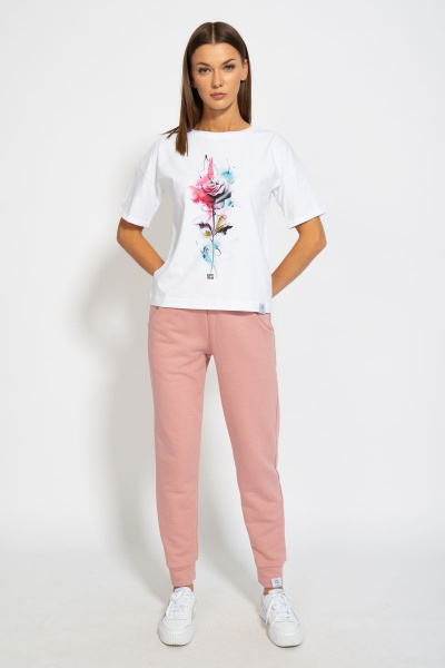 Футболка свободного кроя из трикотажа хлопка Kivviwear 4026.86 - фото 7