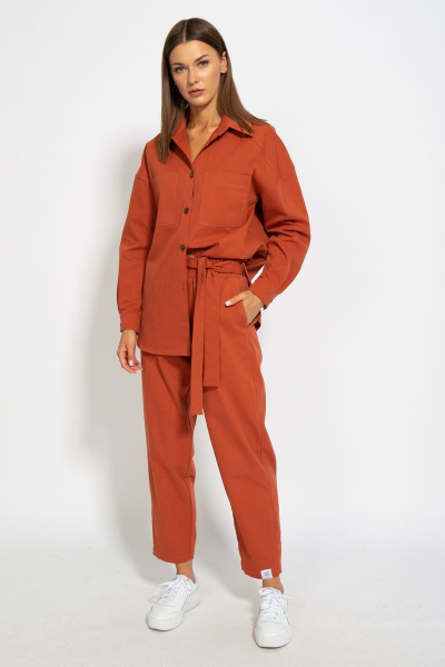 Джинсовый костюм с брюками и рубашкой на демисезон Kivviwear 41004101.03 - фото 12