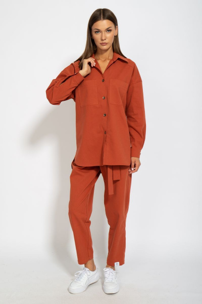 Джинсовый костюм с брюками и рубашкой на демисезон Kivviwear 41004101.03 - фото 8