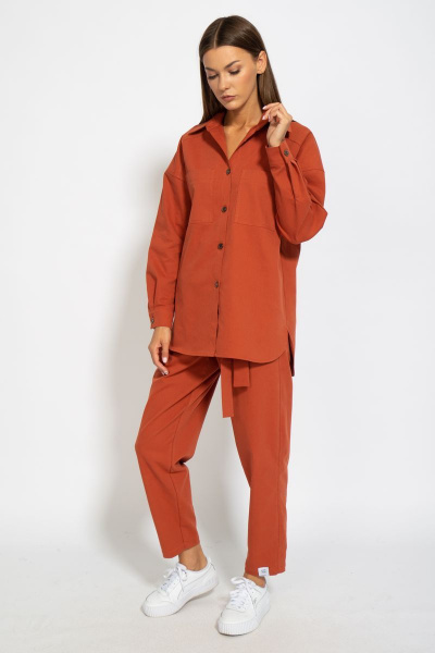 Джинсовый костюм с брюками и рубашкой на демисезон Kivviwear 41004101.03 - фото 5