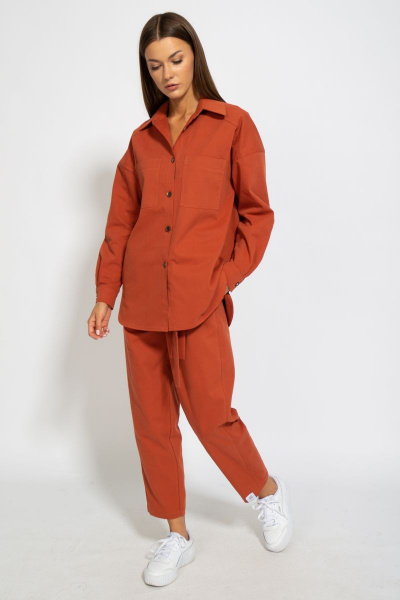 Джинсовый костюм с брюками и рубашкой на демисезон Kivviwear 41004101.03 - фото 4