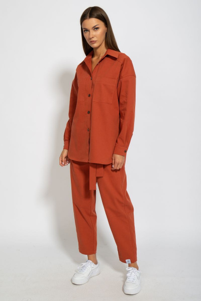 Джинсовый костюм с брюками и рубашкой на демисезон Kivviwear 41004101.03 - фото 3