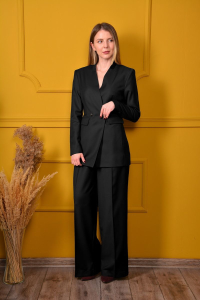 Классический костюм 2-ка с приталенным жакетом и брюками LM КТ5382 - фото 1