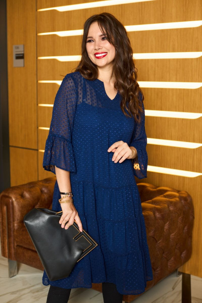 Платье Anastasia 251 синий - фото 3