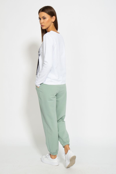 Стильный хлопковый лонгслив для осенне-весенней гардероба Kivviwear 4061.12 - фото 9