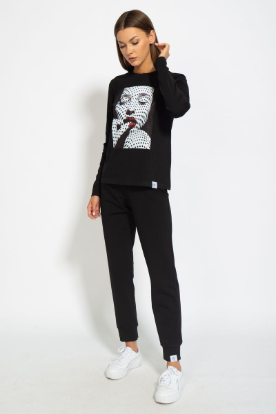 Стильный хлопковый лонгслив для casual образа Kivviwear 4061.16 - фото 7