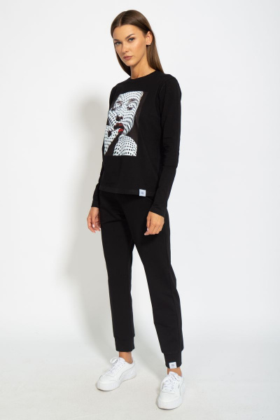 Стильный хлопковый лонгслив для casual образа Kivviwear 4061.16 - фото 5