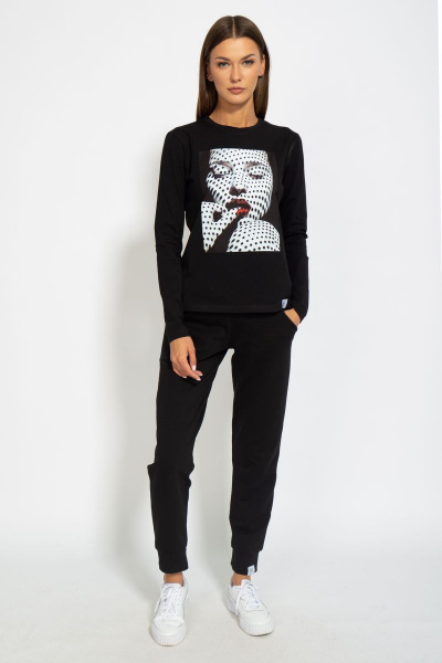 Стильный хлопковый лонгслив для casual образа Kivviwear 4061.16 - фото 4