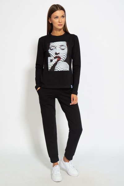 Стильный хлопковый лонгслив для casual образа Kivviwear 4061.16 - фото 3