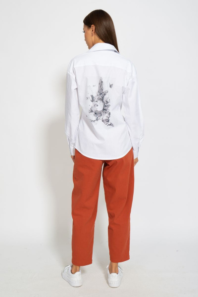 Рубашка классическая хлопковая приталенного силуэта Kivviwear 4099.02 - фото 9