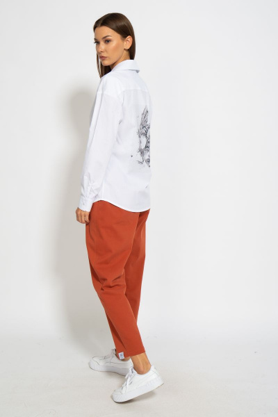 Рубашка классическая хлопковая приталенного силуэта Kivviwear 4099.02 - фото 7