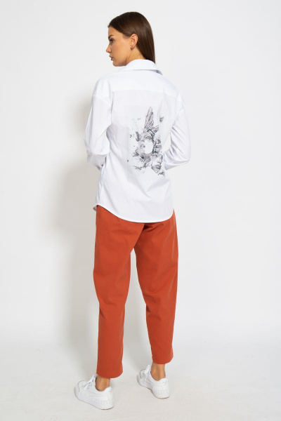 Рубашка классическая хлопковая приталенного силуэта Kivviwear 4099.02 - фото 4