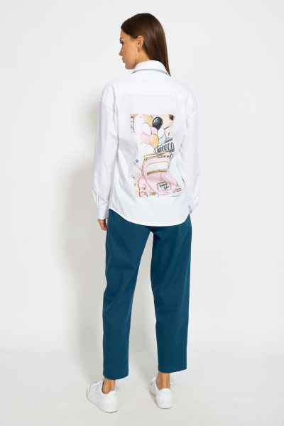 Рубашка классическая хлопковая приталенного кроя Kivviwear 4099.04 - фото 10