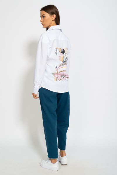 Рубашка классическая хлопковая приталенного кроя Kivviwear 4099.04 - фото 9