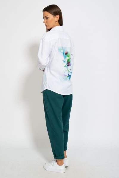 Рубашка классическая хлопковая приталенного кроя Kivviwear 4099.05 - фото 13