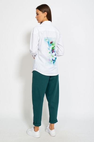 Рубашка классическая хлопковая приталенного кроя Kivviwear 4099.05 - фото 12