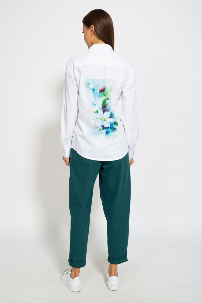 Рубашка классическая хлопковая приталенного кроя Kivviwear 4099.05 - фото 10