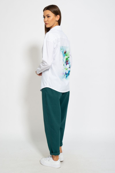 Рубашка классическая хлопковая приталенного кроя Kivviwear 4099.05 - фото 9