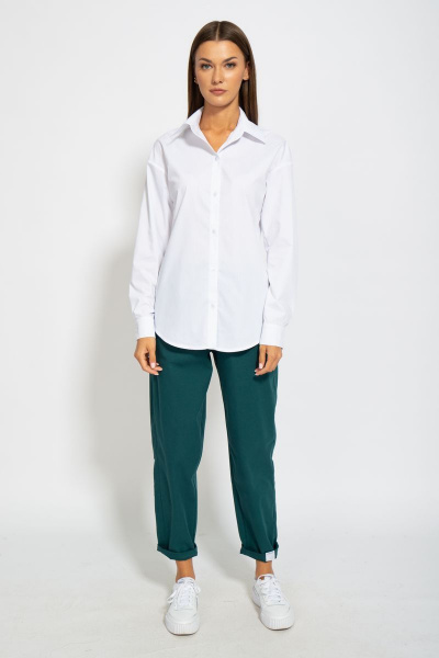 Рубашка классическая хлопковая приталенного кроя Kivviwear 4099.05 - фото 2