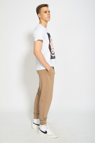 Футболка из трикотажа хлопок для комфортных повседневных образов Kivviwear 1010.01 - фото 8