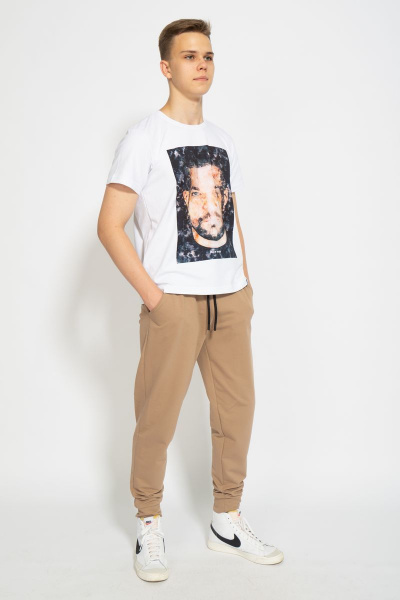 Футболка из трикотажа хлопок для комфортных повседневных образов Kivviwear 1010.01 - фото 5