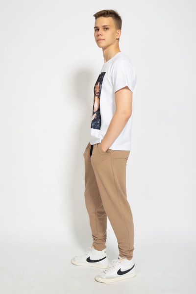 Футболка из трикотажа хлопок для комфортных повседневных образов Kivviwear 1010.01 - фото 4