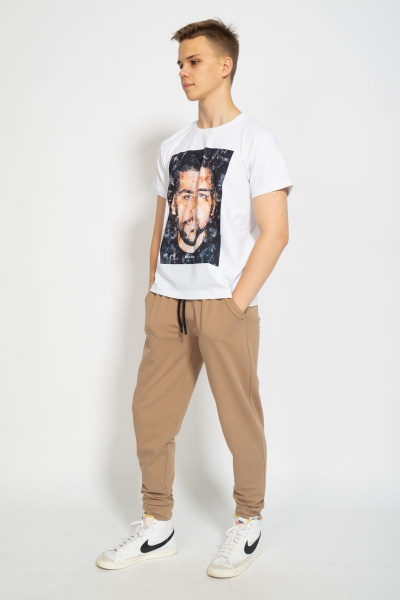 Футболка из трикотажа хлопок для комфортных повседневных образов Kivviwear 1010.01 - фото 3