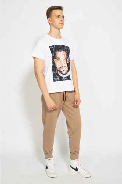 Футболка из трикотажа хлопок для комфортных повседневных образов Kivviwear 1010.01 - фото 2