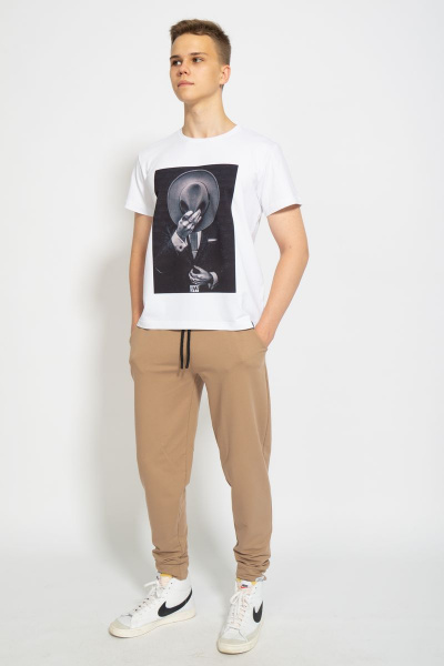 Футболка из трикотажа хлопок для повседневного стиля Kivviwear 1010.02 - фото 4