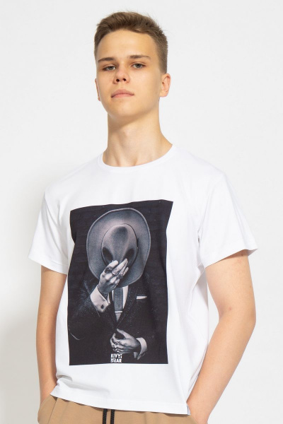 Футболка из трикотажа хлопок для повседневного стиля Kivviwear 1010.02 - фото 1