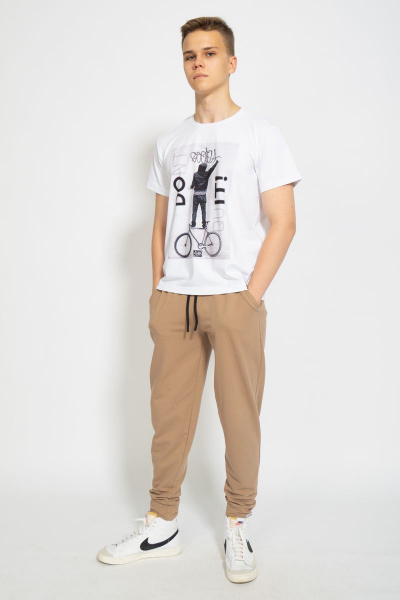 Футболка из трикотажа хлопок для ежедневных лугов Kivviwear 1010.04 - фото 5