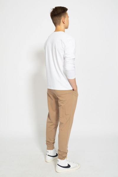 Лонгслив из хлопкового трикотажа с принтом для каждый день Kivviwear 1009.06 - фото 9