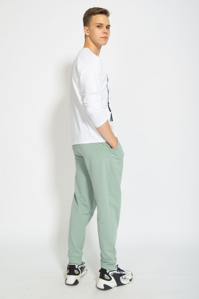 Лонгслив с принтом из трикотажа с хлопком для повседневной одежды Kivviwear 1009.09 - фото 10