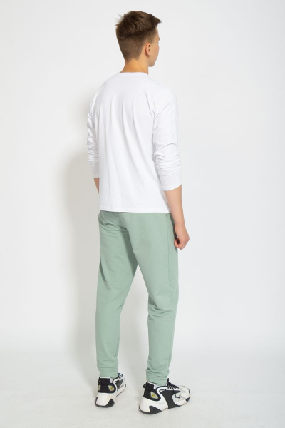 Лонгслив с принтом из трикотажа с хлопком для повседневной одежды Kivviwear 1009.09 - фото 9