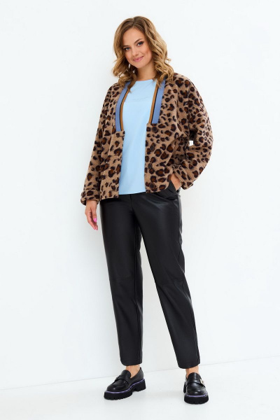 Блуза, брюки, куртка Магия моды 2138 коричневый - фото 1