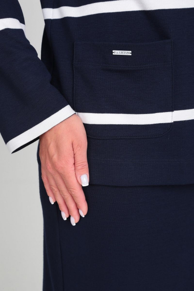 Жакет, юбка Диомант 1814 темно_синий - фото 10