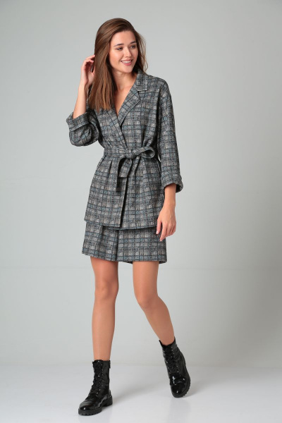 Костюм из трикотажа жакет и шорты свободного кроя Your size 2162 - фото 2