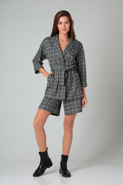 Костюм из трикотажа жакет и шорты свободного кроя Your size 2162 - фото 1