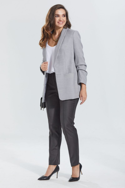 Жакет MALI 122-071 серый - фото 4