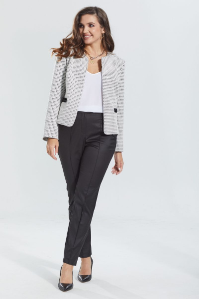 Жакет MALI 122-072 бело-черный - фото 6