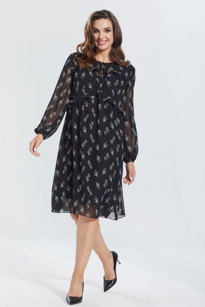 Платье MALI 422-076 ландыш_черный - фото 4