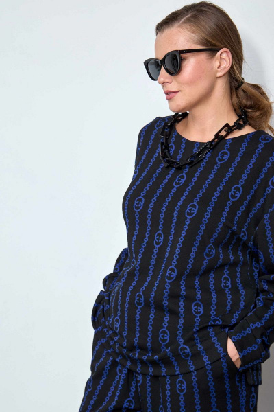 Брюки, джемпер SOVA 11192 черно-синий - фото 6