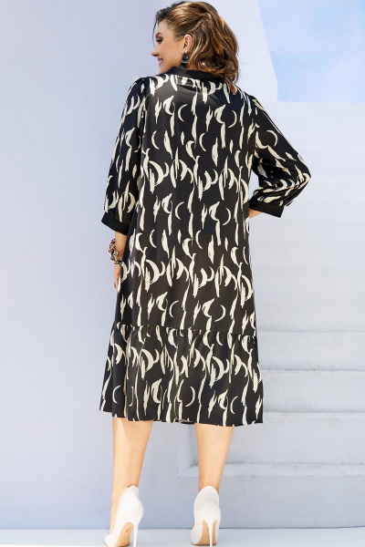 Платье Vittoria Queen 17113 черный/молочный - фото 3