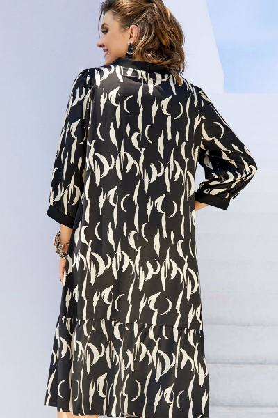 Платье Vittoria Queen 17113 черный/молочный - фото 2