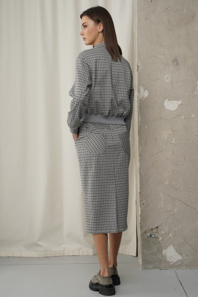 Жакет, юбка Fantazia Mod 4335 серый - фото 3