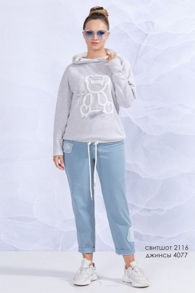 Брюки AVE RARA 4077 голубой_деним - фото 1